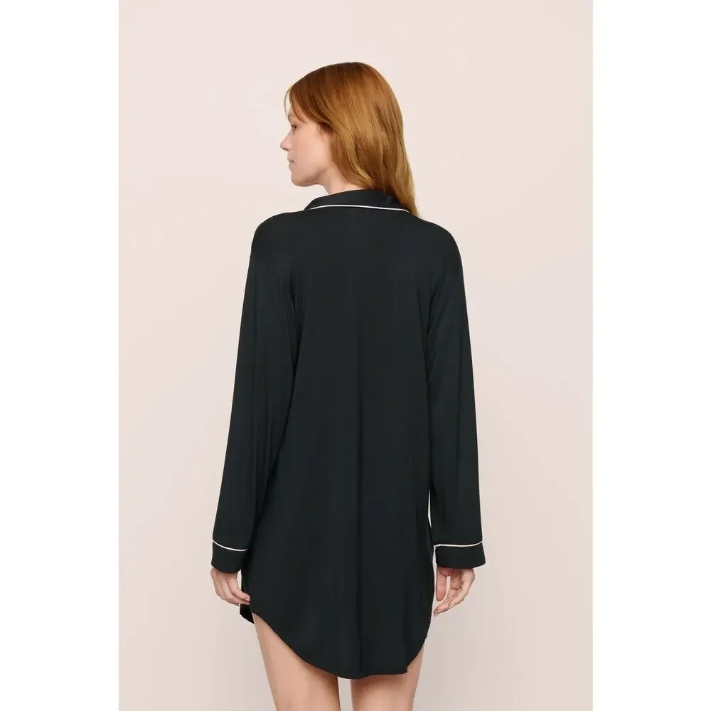 Eberjey Black Buttoned Down MOB 